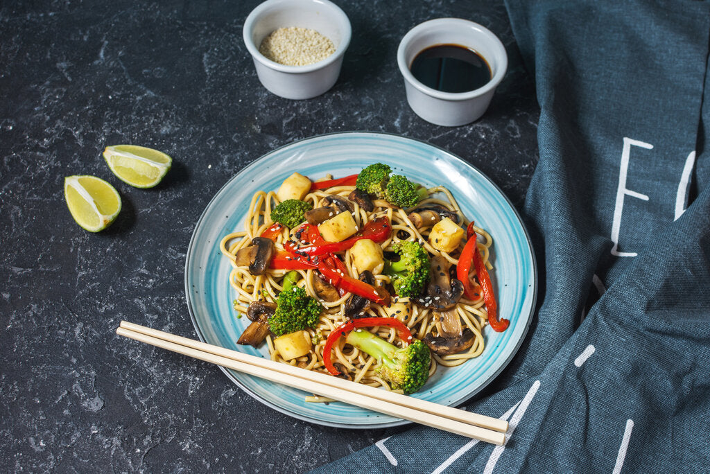 Tofu Soba Noodles: Sesame Sauce Stir Fry Recipe